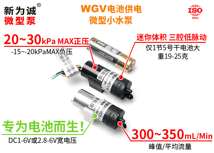 专为电池而生—微型小水泵WGV